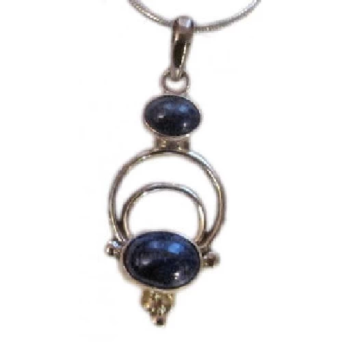 Double Lapis Stone Pendent - Click Image to Close
